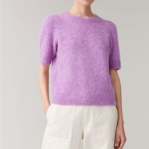COS lilac short sleeve sweater